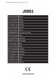 Notice Emos J0801 Antenne TV