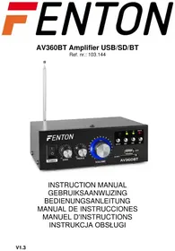 Notice Fenton AV360BT Recepteur
