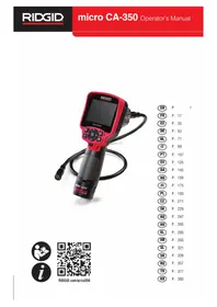 Notice RIDGID SEESNAKE MICROREEL CA350 Cámara de inspección
