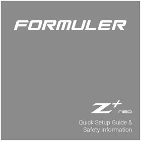 Notice Formuler Z+ NEO Recepteur