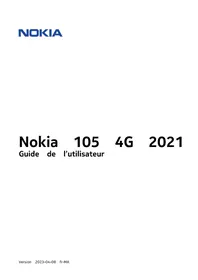Notice NOKIA 105 4G 2021 Téléphone portable