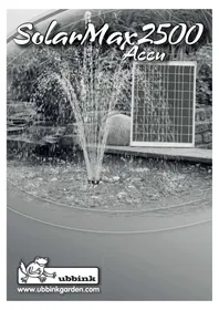 Notice UBBINK SOLARMAX 2500 Siurblys