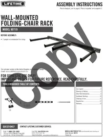 Notice Lifetime 80719 Chaise