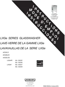 Notice Hobart LXGEPR2 Lavavajillas