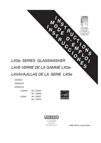 Notice Hobart LXGEPR1 Lavavajillas