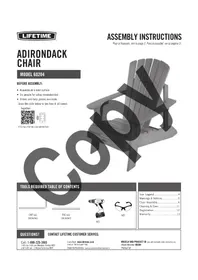 Notice Lifetime 60204 Mobilier de jardin