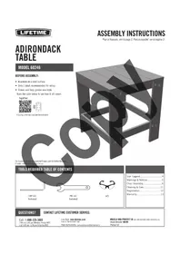 Notice Lifetime 60246 Mobilier de jardin