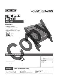 Notice Lifetime 60245 Mobilier de jardin