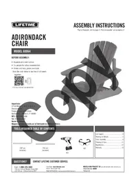 Notice Lifetime 60064 Mobilier de jardin