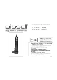 Notice BISSELL BGU1500T Aspirateur