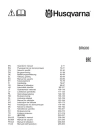 Notice HUSQVARNA BR600 Débroussailleuse