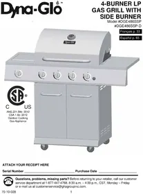 Notice Dyna-Glo DGE486SSPD Barbecue