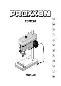 Notice PROXXON TBM 220 Perceuse