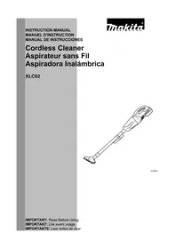 Notice MAKITA XLC04 Aspirateur sans fil