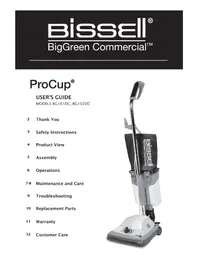 Notice BISSELL BIGGREEN COMMERCIAL BG102DC Aspirateur