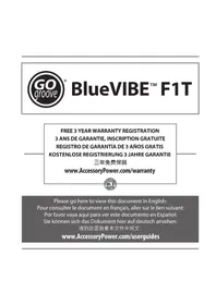 Notice GOgroove BLUEVIBE F1T Bouchon d'oreille