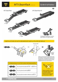 Notice Topeak MTX BEAMRACK V TYPE Accessoire de vélo