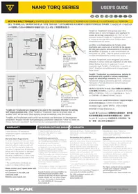 Notice Topeak RATCHET ROCKET LITE NTX Clé dynamométrique