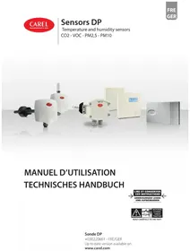 Notice Carel SENSORS DP Capteurs de mesure environnementale