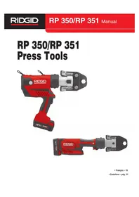 Notice RIDGID RP 350 Power tool