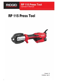 Notice RIDGID RP 115 Hand tool