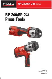 Notice RIDGID RP 241 Power tool