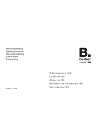 Notice BERKER 75261612 Détecteur de mouvements