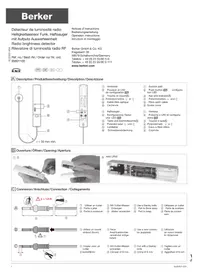 Notice BERKER 85801100 Détecteur de luminosité