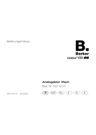 Notice BERKER 75514001 Automatisme électrique