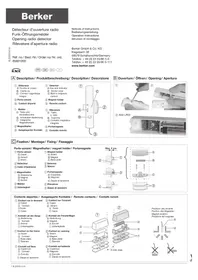 Notice BERKER 85801200 Détecteur d'ouverture