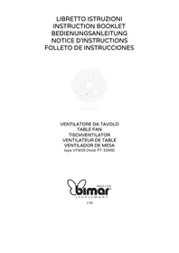 Notice Bimar VTM35 Ventilatore