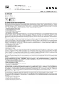 Notice ORNO ORCR203 Détecteur