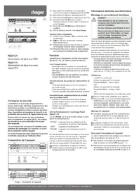Notice HAGER RED012X Alimentation électrique