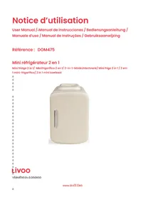 Notice LIVOO DOM475 Réfrigérateur