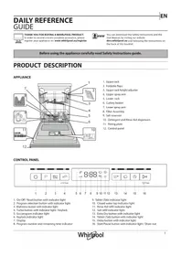 Notice WHIRLPOOL WFO 3C33 6.5 X Umývačky riadu