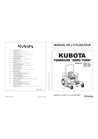 Notice KUBOTA ZD1611RLF Tondeuse à gazon