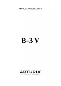 Notice Arturia B3 V2 Instrument de musique électronique
