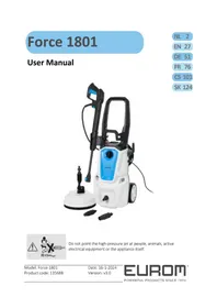 Notice Eurom FORCE 1801 Vysokotlaký čistič