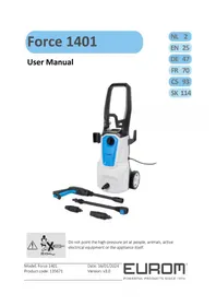 Notice Eurom FORCE 1401 Vysokotlaký čistič