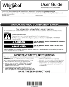 Notice WHIRLPOOL YWML75011HW Four micro-onde