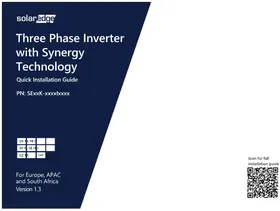 Notice SolarEdge SE100KRW00IBNM4 Panneau solaire