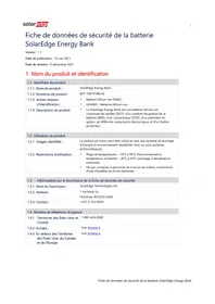 Notice SolarEdge IACRBATRWYCBL01 Batterie