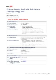 Notice SolarEdge IACRBATHANDLE01 Batterie