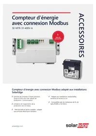 Notice SolarEdge SEMTR3Y400VA Compteur d'énergie