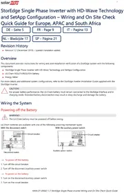 Notice SolarEdge SE3000HRWS00BEO4 Panneau solaire