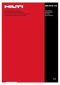 Notice HILTI DSFCA110 Scie