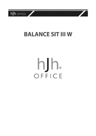 Notice HJH Office BALANCE SIT III W Chaise de bureau