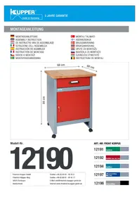 Notice Küpper 12192 Meuble d'atelier