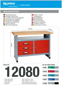 Notice Küpper 12087 Établi de travail