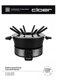 Notice Cloer 6679 Fondue, raclette and wok appliance